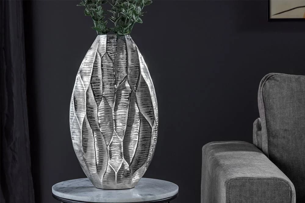 riess-ambiente Tischvase ORGANIC ORIENT 44cm silber - Bild 3