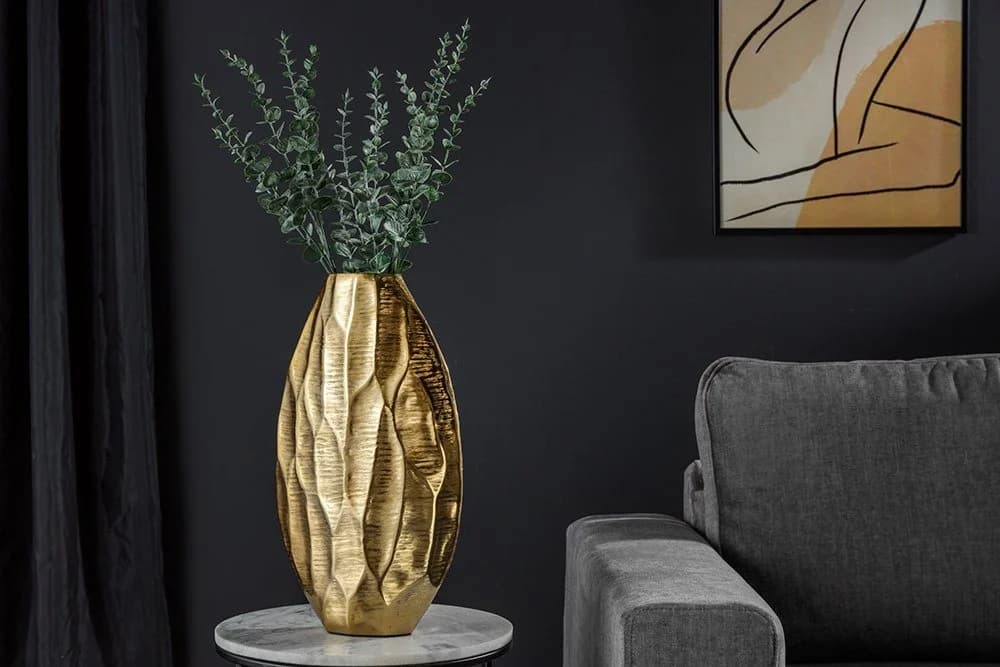 riess-ambiente Tischvase ORGANIC ORIENT 44cm Gold Hammerschlag-Design - Bild 2