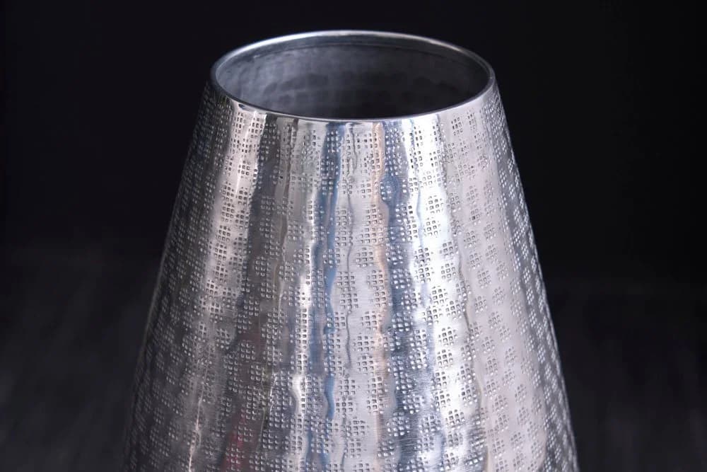 riess-ambiente Bodenvase ORIENT 50cm Silber Hammerschlag-Design - Bild 5