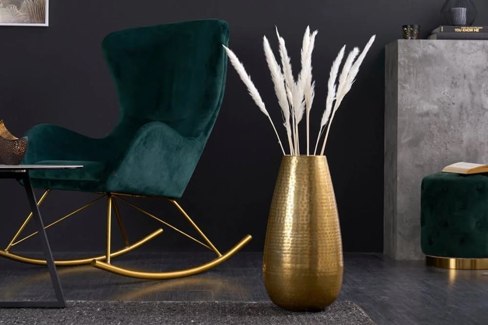 riess-ambiente Bodenvase ORIENT 50cm Gold Hammerschlag Design