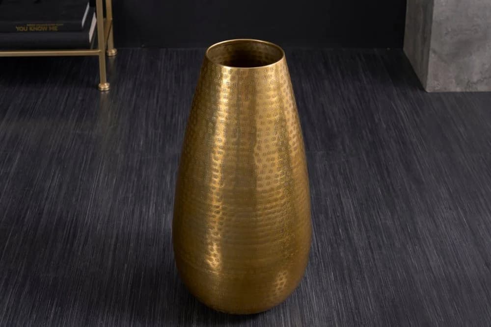 riess-ambiente Bodenvase ORIENT 50cm Gold Hammerschlag Design - Bild 3