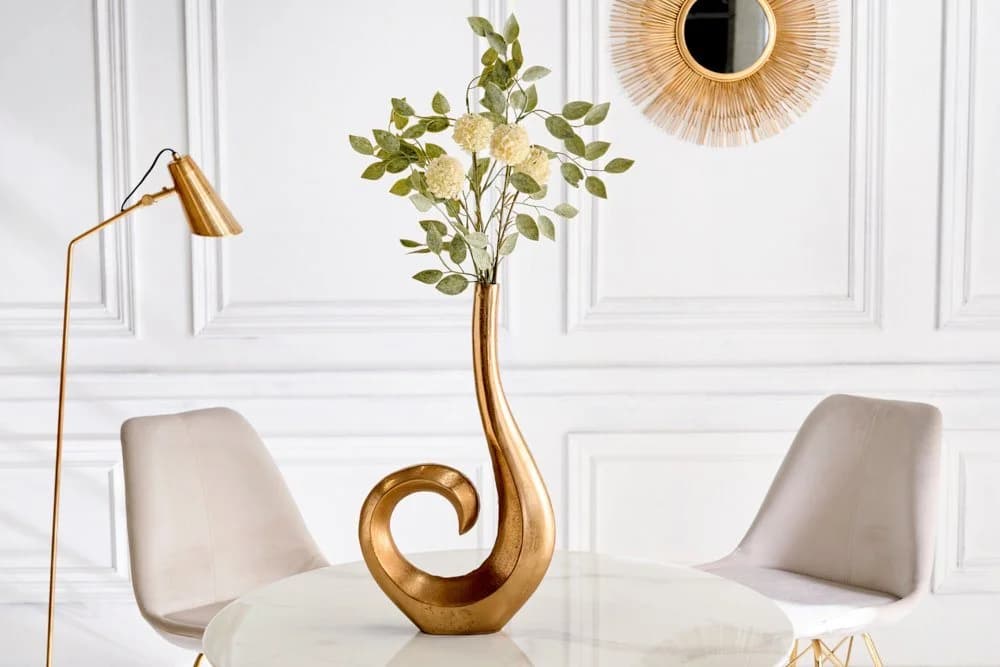 riess-ambiente Dekovase WAVE 47cm Gold Metall - Bild 2