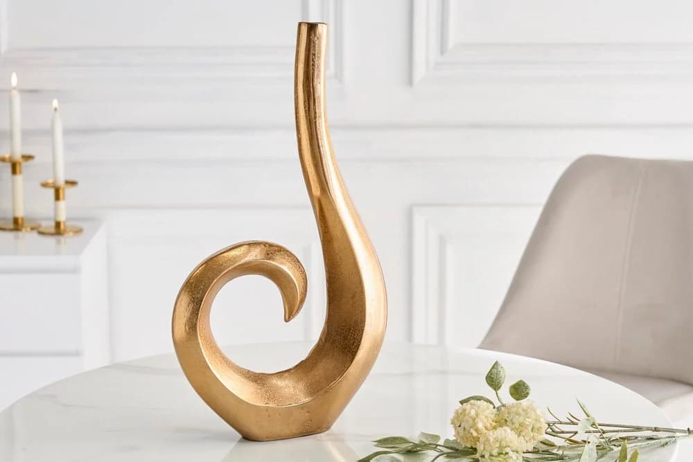 riess-ambiente Dekovase WAVE 47cm Gold Metall - Bild 3