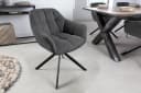 riess-ambiente Polsterstuhl PAPILLON Anthrazit/Schwarz mit Armlehne 180° drehbar Bild 2