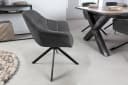 riess-ambiente Polsterstuhl PAPILLON Anthrazit/Schwarz mit Armlehne 180° drehbar Bild 4