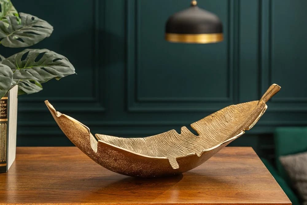 riess-ambiente Dekoschale Gold Leaf 62cm Blatt Design - Bild 2