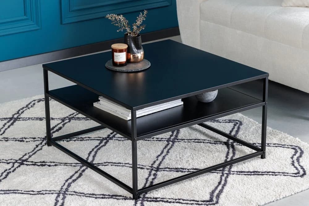riess-ambiente Couchtisch DURA STEEL Schwarz Metall 2 Ablagen - Bild 2