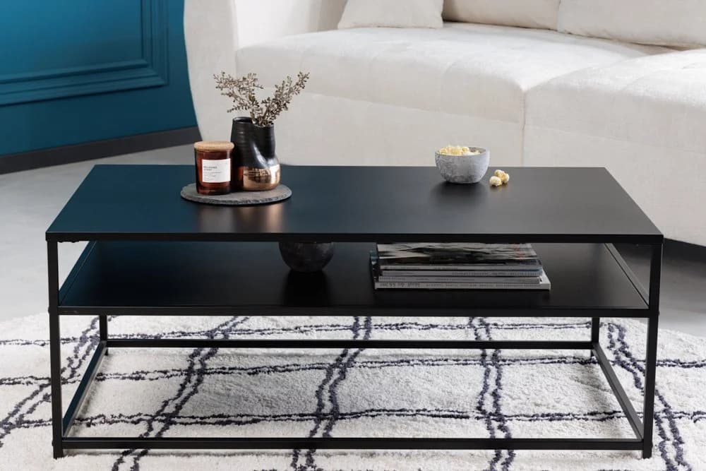 riess-ambiente Couchtisch DURA STEEL Schwarz Metall 2 Ablagen - Bild 4
