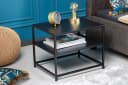 riess-ambiente Beistelltisch DURA STEEL 50cm Schwarz Metall 2 Ablagen Bild 1