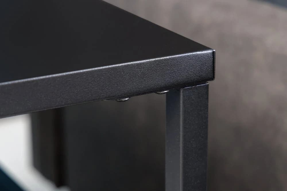 riess-ambiente Beistelltisch DURA STEEL 50cm Schwarz Metall 2 Ablagen - Bild 5