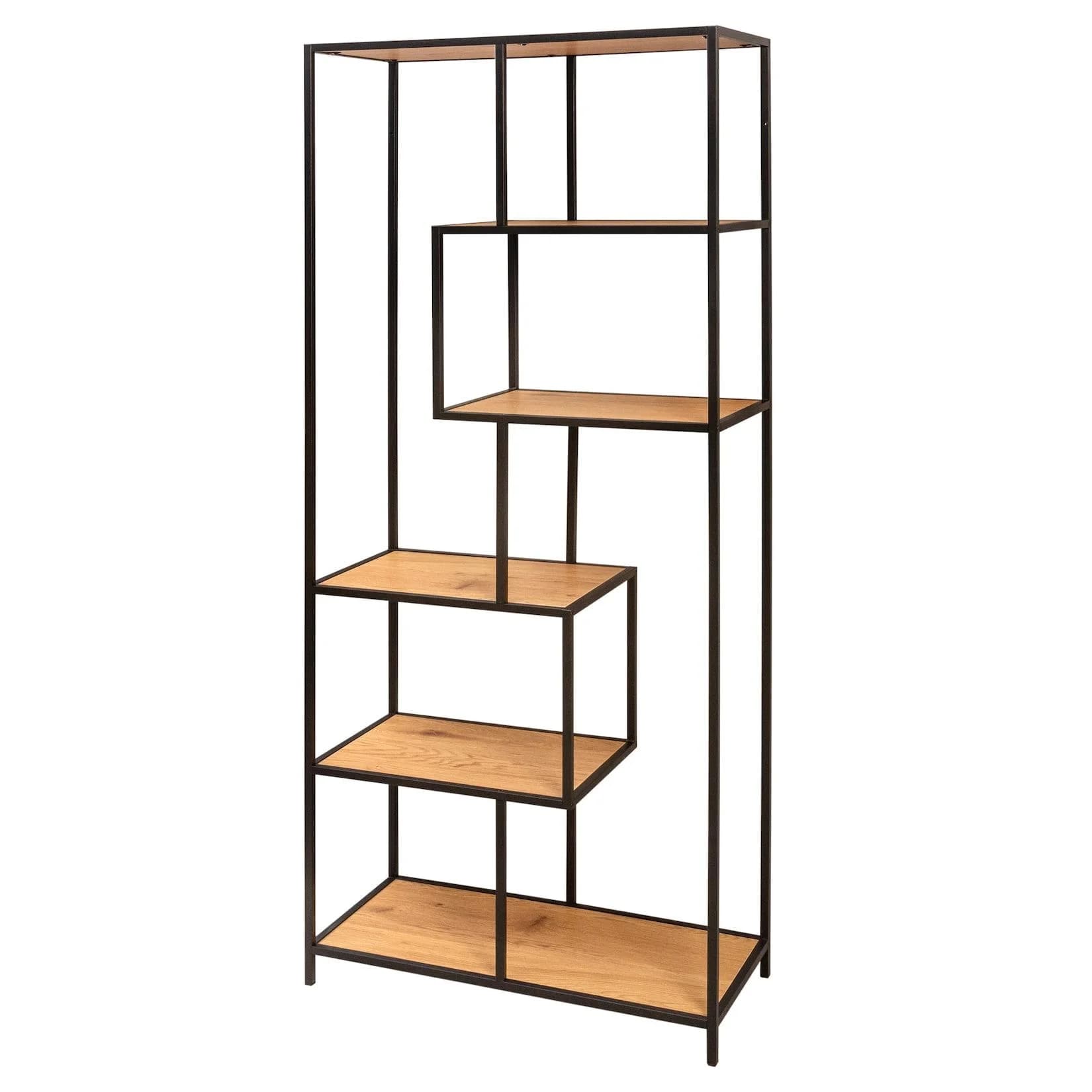 riess-ambiente Standregal SLIM LINE Industrial 185cm Wildeiche Schwarz