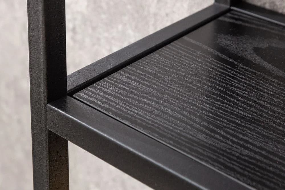 riess-ambiente Wandregal SLIM LINE 95cm Schwarz Industrial 5 Fächer - Bild 4