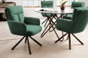 riess-ambiente Polsterstuhl BIG GEORGE Grün Schwarz 360° drehbar mit Armlehnen Bild 4