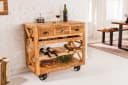 riess-ambiente Servierwagen BODEGA 86cm Natur/Mangoholz Weinregal Barschrank Bild 1