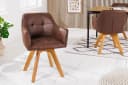 riess-ambiente Esszimmerstuhl LOFT antik braun – Microfaser, drehbar, Buchenholz Bild 1
