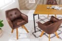 riess-ambiente Esszimmerstuhl LOFT antik braun – Microfaser, drehbar, Buchenholz Bild 2