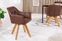 riess-ambiente Esszimmerstuhl LOFT antik braun – Microfaser, drehbar, Buchenholz Bild 3