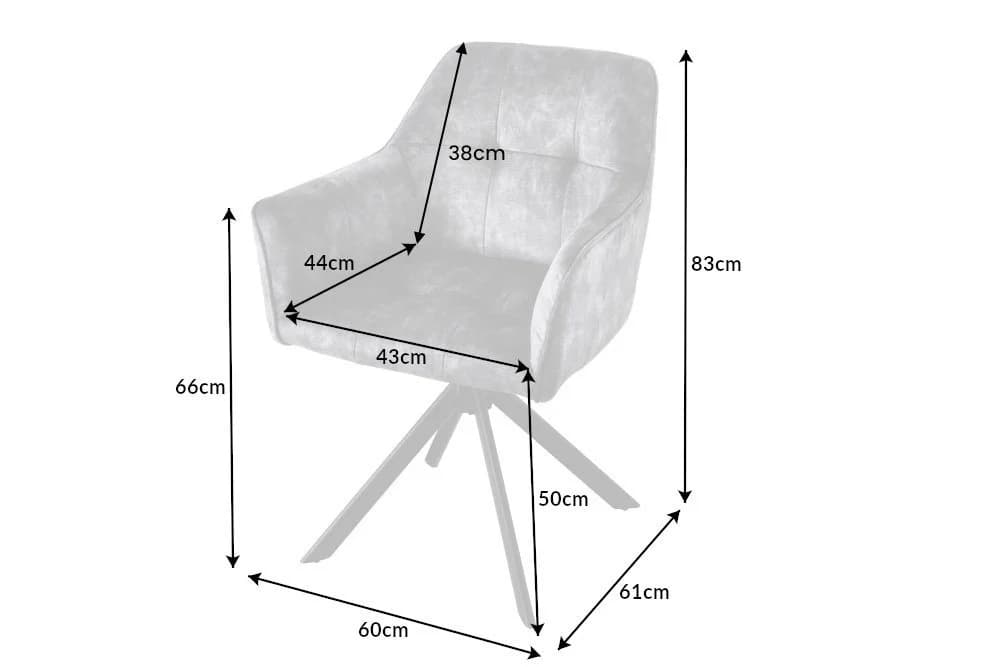 riess-ambiente Esszimmerstuhl LOFT Senfgelb Samt Drehbar Metall - Bild 5