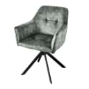 riess-ambiente Esszimmerstuhl LOFT Grün/Schwarz Samt Drehbar mit Armlehne Bild 1