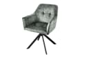 riess-ambiente Esszimmerstuhl LOFT Grün/Schwarz Samt Drehbar mit Armlehne Bild 2