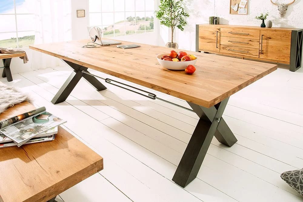 riess-ambiente Esstisch THOR 200cm Wildeiche Industrial Design - Bild 2