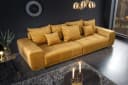 riess-ambiente Big-Sofa ELEGANCIA 285cm senfgelb Samt Federkern XXL Couch Bild 3