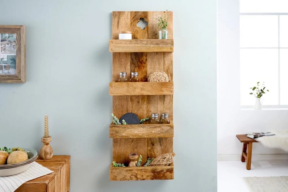 riess-ambiente Küchenregal HEMINGWAY 80cm Massivholz Mangoholz natur