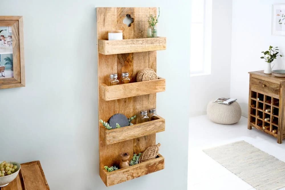 riess-ambiente Küchenregal HEMINGWAY 80cm Massivholz Mangoholz natur - Bild 2