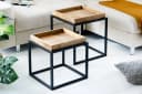 riess-ambiente Beistelltisch SERVITEUR 2er Set Natur/Schwarz Industrial Design Bild 4