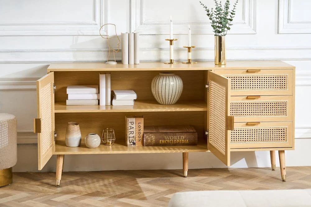 riess-ambiente Sideboard VIENNA 154cm Natur Rattan Retro - Bild 3