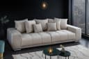 riess-ambiente Big-Sofa ELEGANCIA 285cm Samt Beige Bild 2