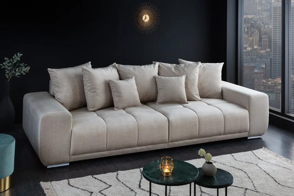 riess-ambiente Big-Sofa ELEGANCIA 285cm Samt Beige - Bild 2