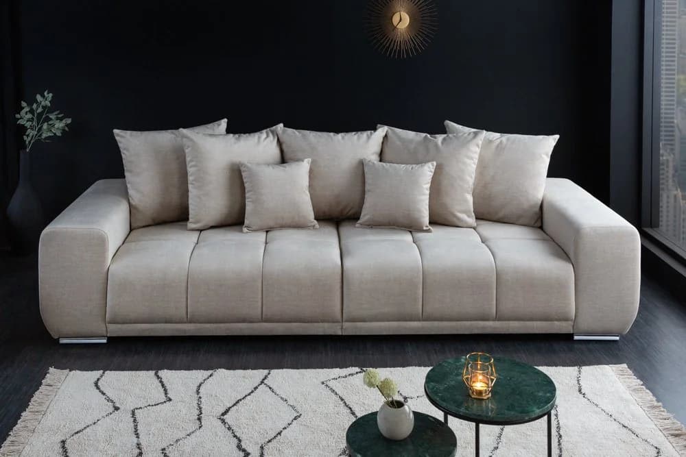 riess-ambiente Big-Sofa ELEGANCIA 285cm Samt Beige - Bild 3