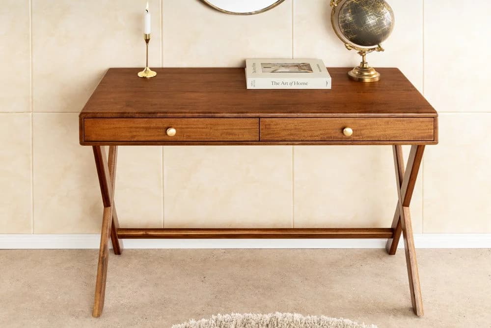 riess-ambiente Konsolentisch SECRETARIO 110cm Braun Akazie-Echtholzfurnier X-Gestell - Bild 5