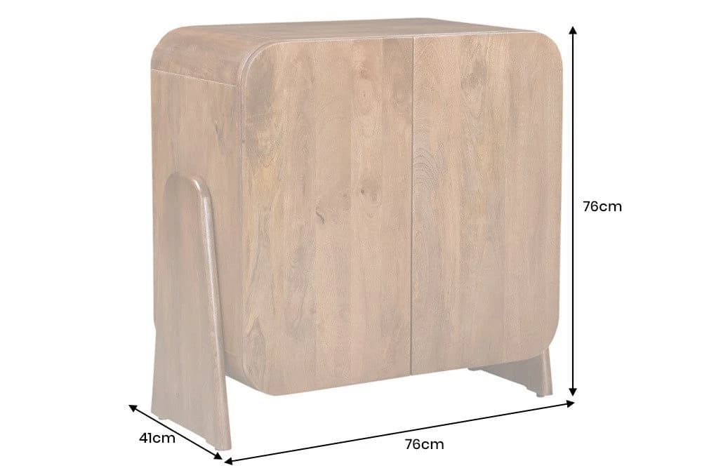 riess-ambiente Lowboard BRASIL 75cm braun – Mango Massivholz, zwei Fächer, fertig montiert - Bild 3