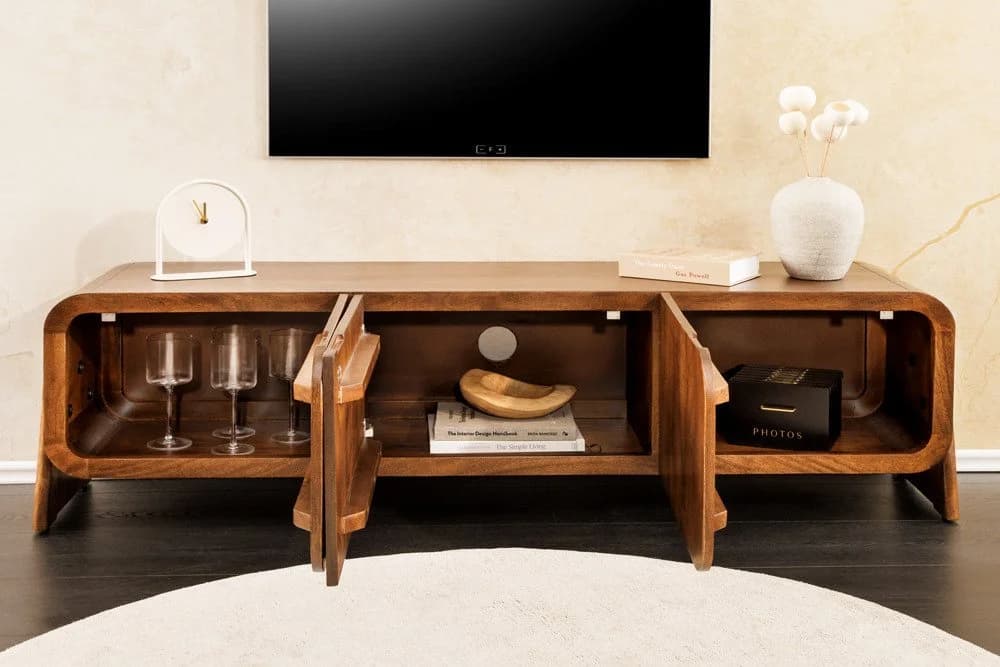 riess-ambiente TV-Board BRASIL 160 cm braun Massivholz Mangoholz - Bild 3