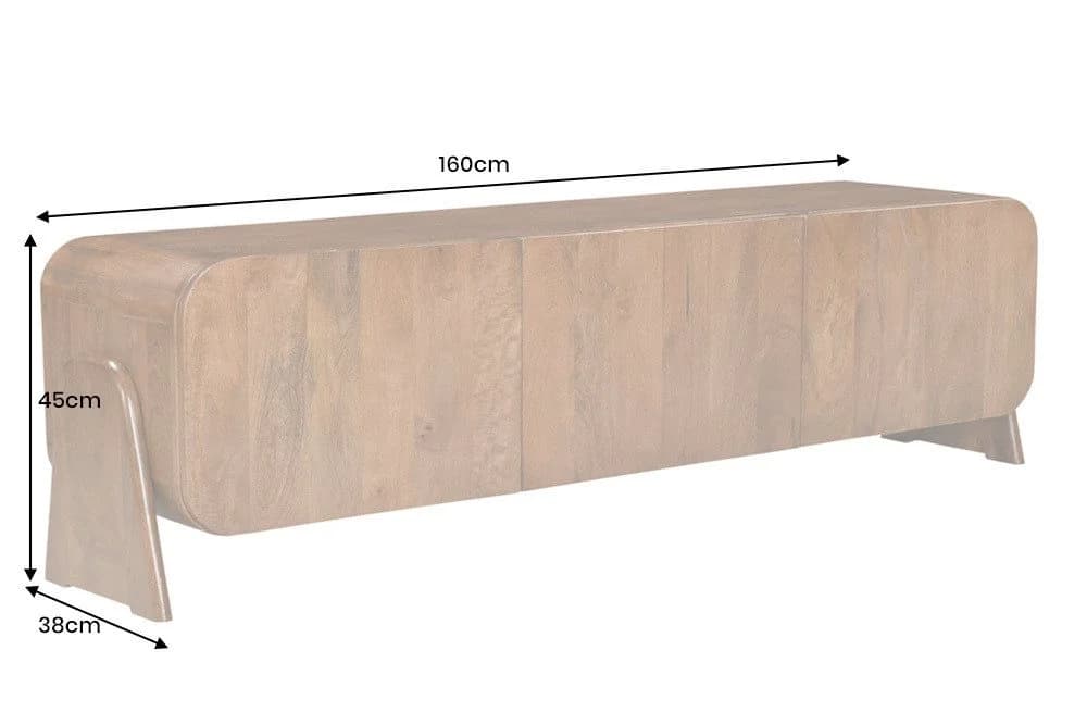 riess-ambiente TV-Board BRASIL 160 cm braun Massivholz Mangoholz - Bild 4