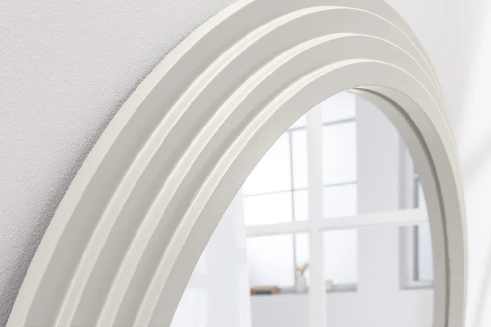 riess-ambiente Wandspiegel WAVE 160cm Weiß Rundbogen Wellenmuster - Bild 1