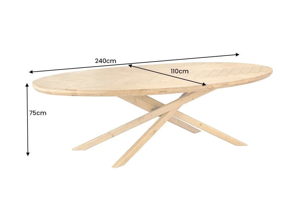 riess-ambiente Esstisch WOOD SCULPTURE 240cm Oval Pinienholz - Bild 5