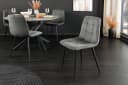 riess-ambiente Esszimmerstuhl TRES CHIC Grau Schwarz Cord Metallbeine Retro Bild 2