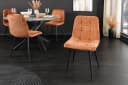 riess-ambiente Esszimmerstuhl TRES CHIC Rost-Braun/Schwarz Chenille Metallbeine Retro gepolstert Bild 1