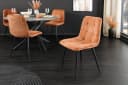 riess-ambiente Esszimmerstuhl TRES CHIC Rost-Braun/Schwarz Chenille Metallbeine Retro gepolstert Bild 2
