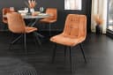 riess-ambiente Esszimmerstuhl TRES CHIC Rost-Braun/Schwarz Chenille Metallbeine Retro gepolstert Bild 3