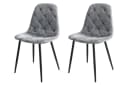 riess-ambiente Esszimmerstuhl GLAMM grau/schwarz Chenille Metallbeine Rautensteppung 2er-Set Bild 1