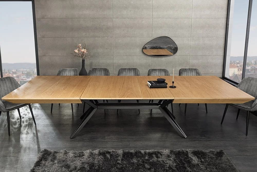 riess-ambiente Esstisch GIANT 200-320cm ausziehbar Eiche Metall