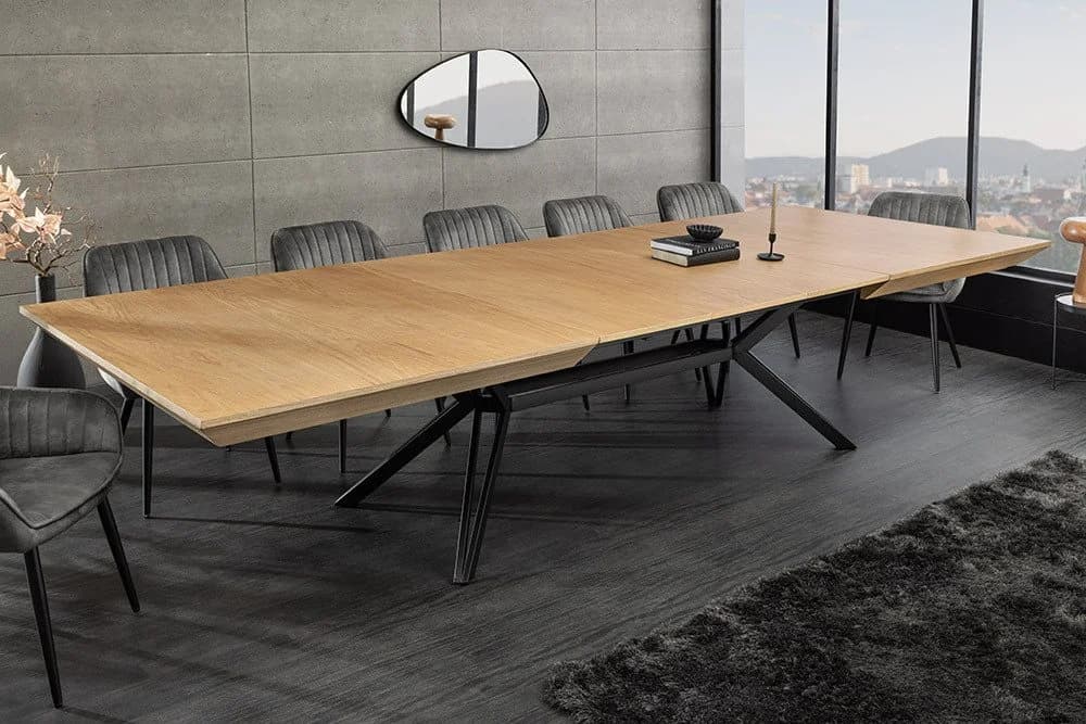 riess-ambiente Esstisch GIANT 200-320cm ausziehbar Eiche Metall - Bild 3