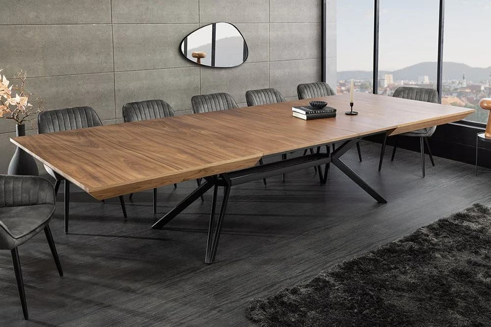 riess-ambiente Esstisch GIANT 200-320cm ausziehbar Walnuss/Metall - Bild 2