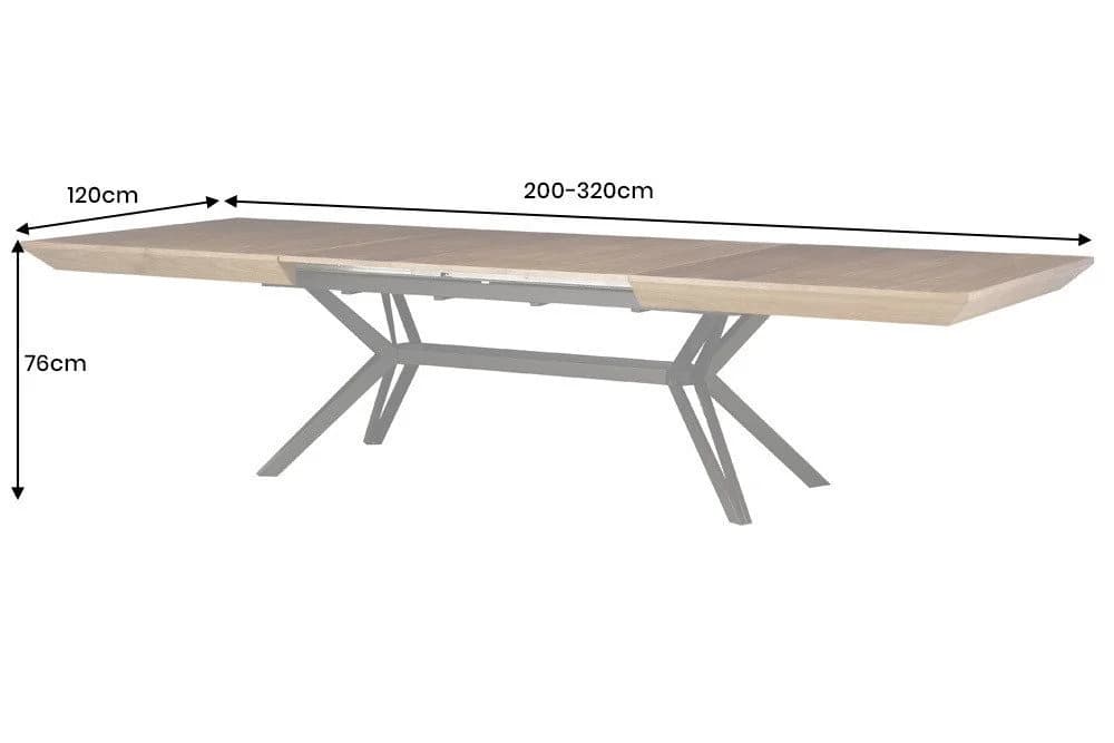 riess-ambiente Esstisch GIANT 200-320cm ausziehbar Walnuss/Metall - Bild 4