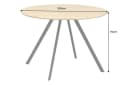 riess-ambiente Esstisch ATELIER 100cm Natur/Schwarz Holzoptik Metallbeine Rund 2 Personen Bild 5
