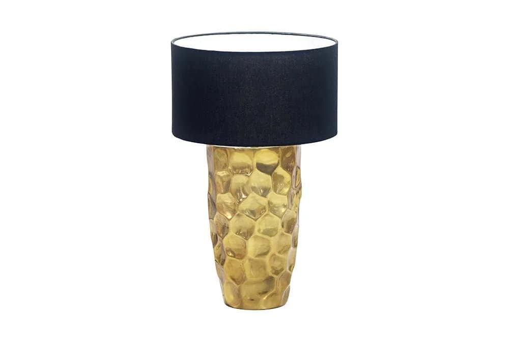 riess-ambiente Tischleuchte AURELIA 55cm Gold Schwarz Hammerschlag
